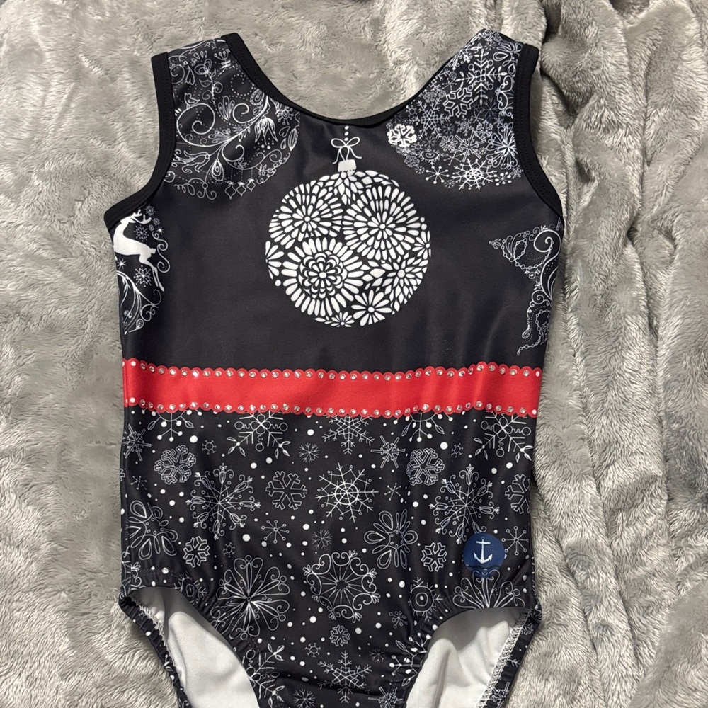 Kids Black and Red Dance Costume